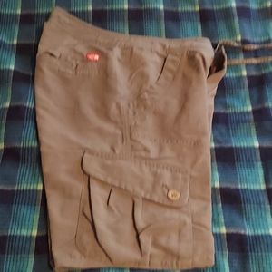 Women's Grey Green the North Face cargo shorts